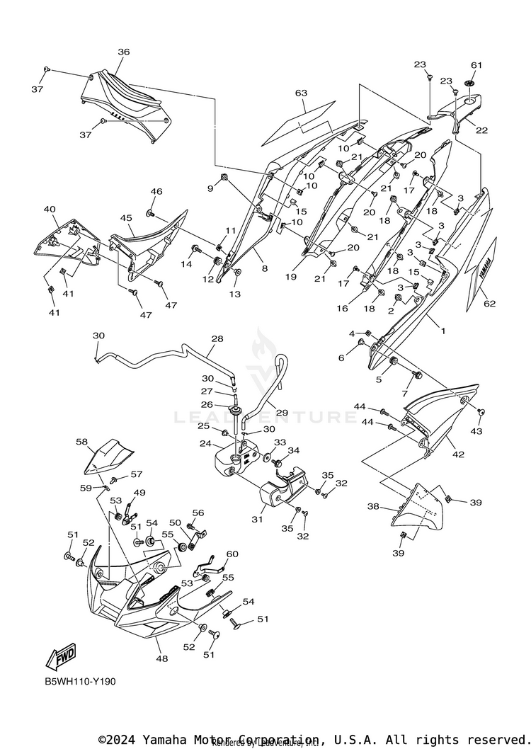 Side Cover MT-03 - MT03PB - 2023 Schematic
