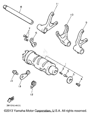 Shift Cam-fork Schematic