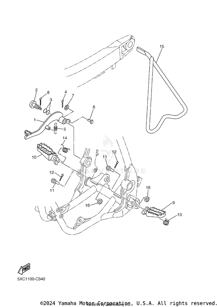 Stand & Footrest Schematic