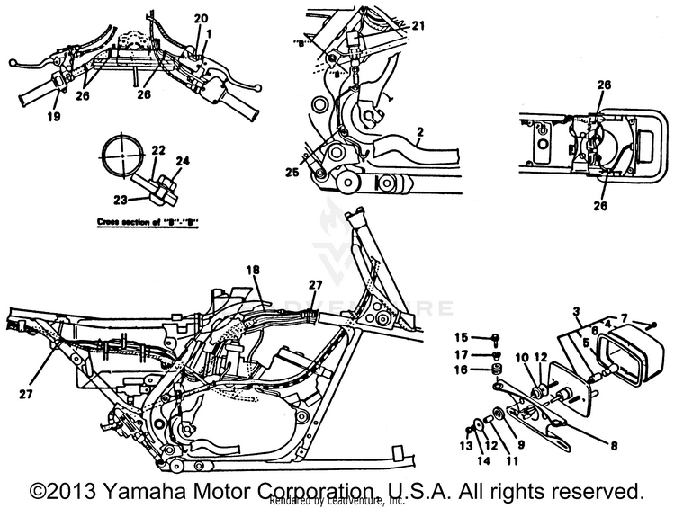 Taillight Kit Maine & New Hampshire BANSHEE - YFZ350J - 1997 Schematic