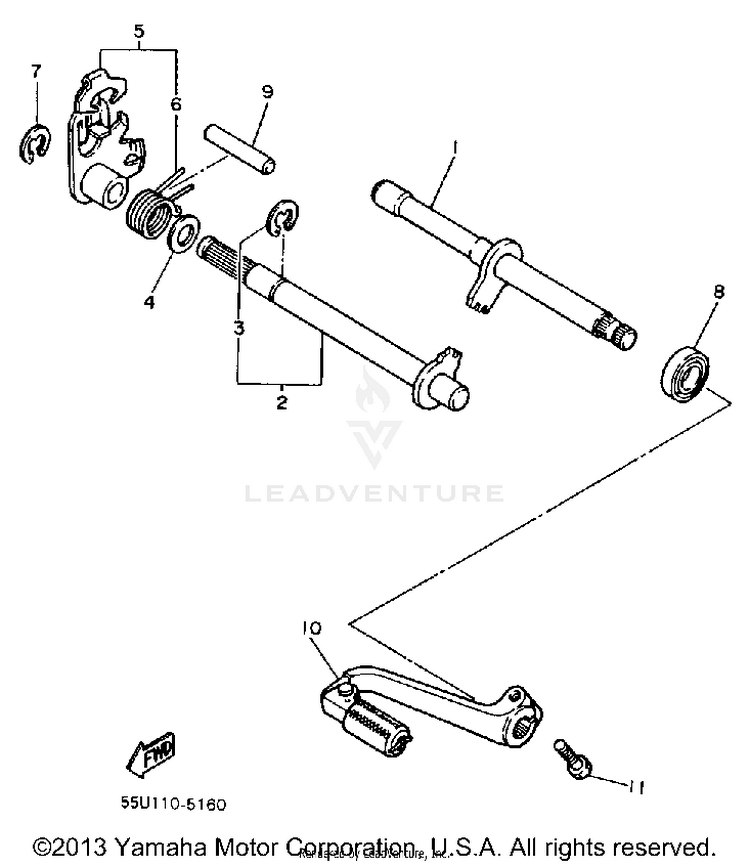 Shift Shaft Schematic