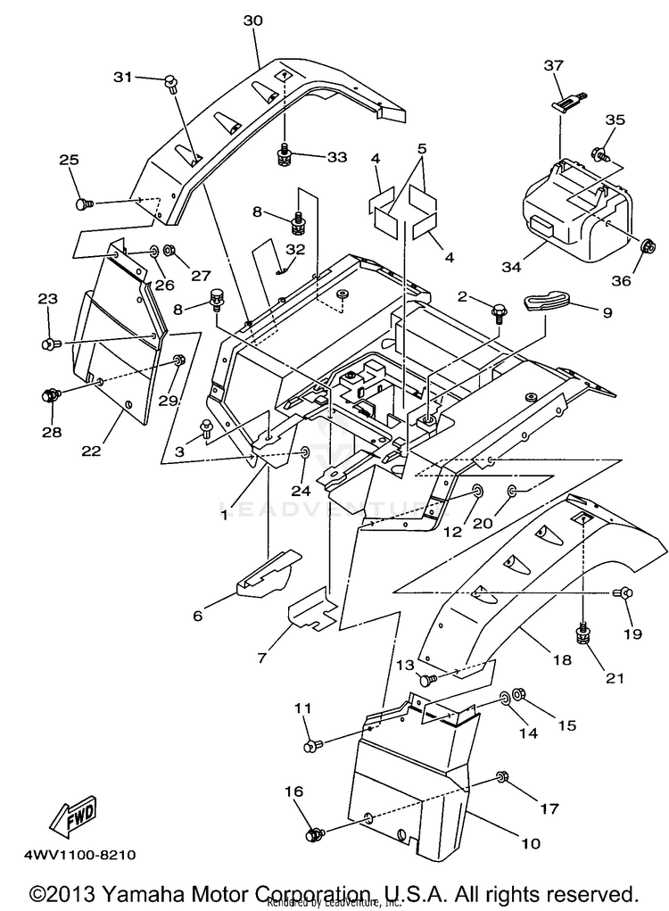 Rear Fender Schematic