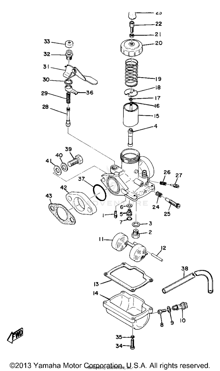 Carburetor AT1B - 1970 Schematic