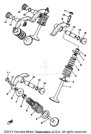 Valve Rocker Arm Schematic