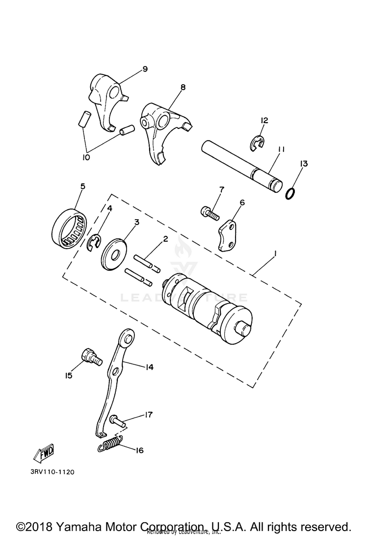 Shift Cam Fork Schematic