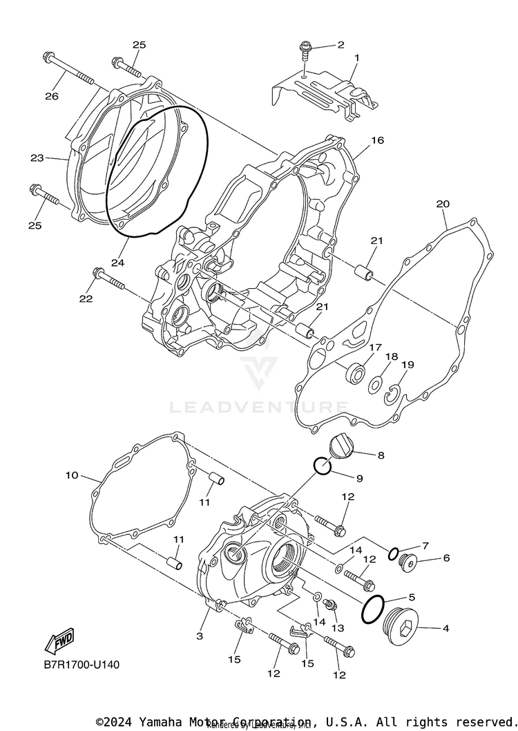 Crankcase Cover 1 Schematic