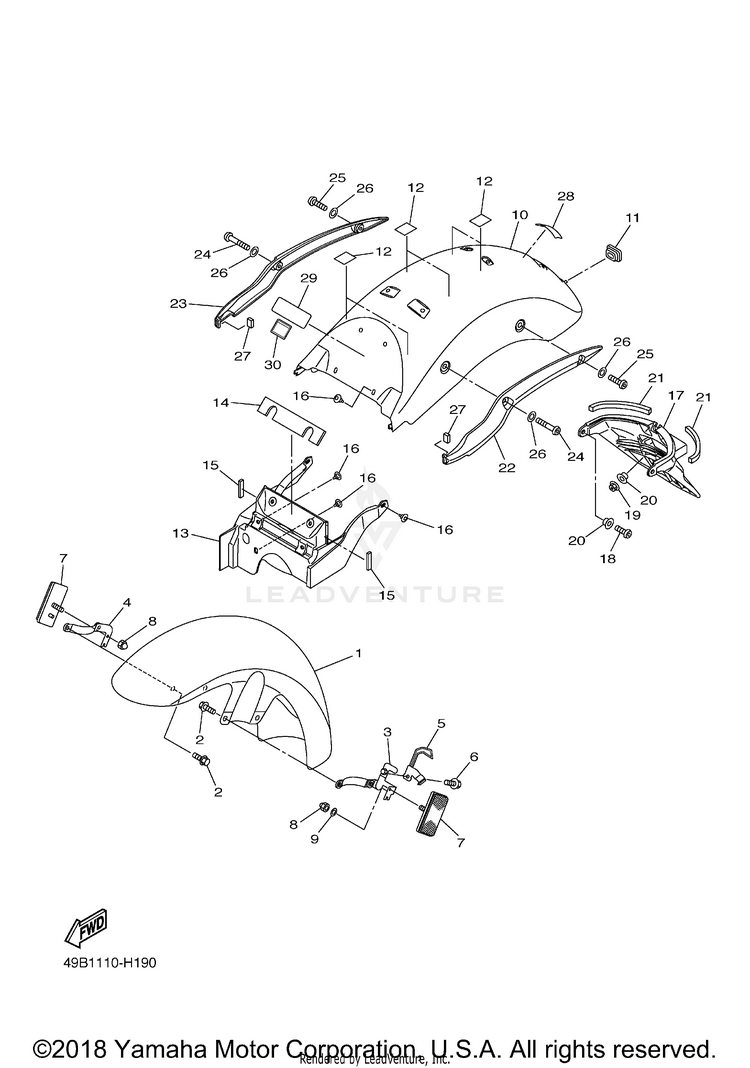 Fender V STAR 950 - XVS95YCB - 2009 Schematic