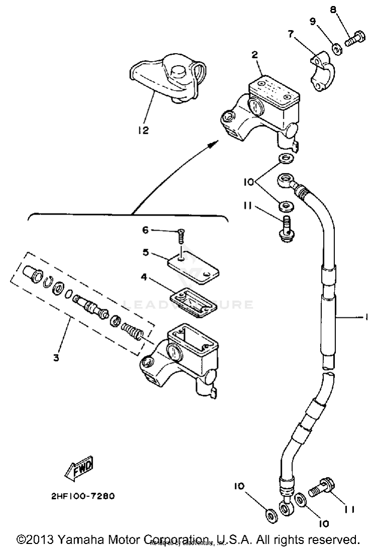 Front Master Cylinder Schematic