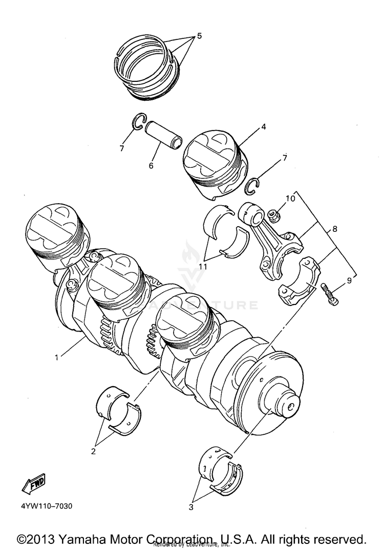 Crankshaft Piston Schematic