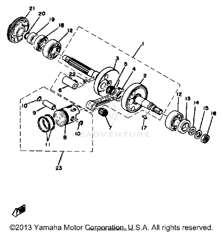 Crank-Piston Schematic