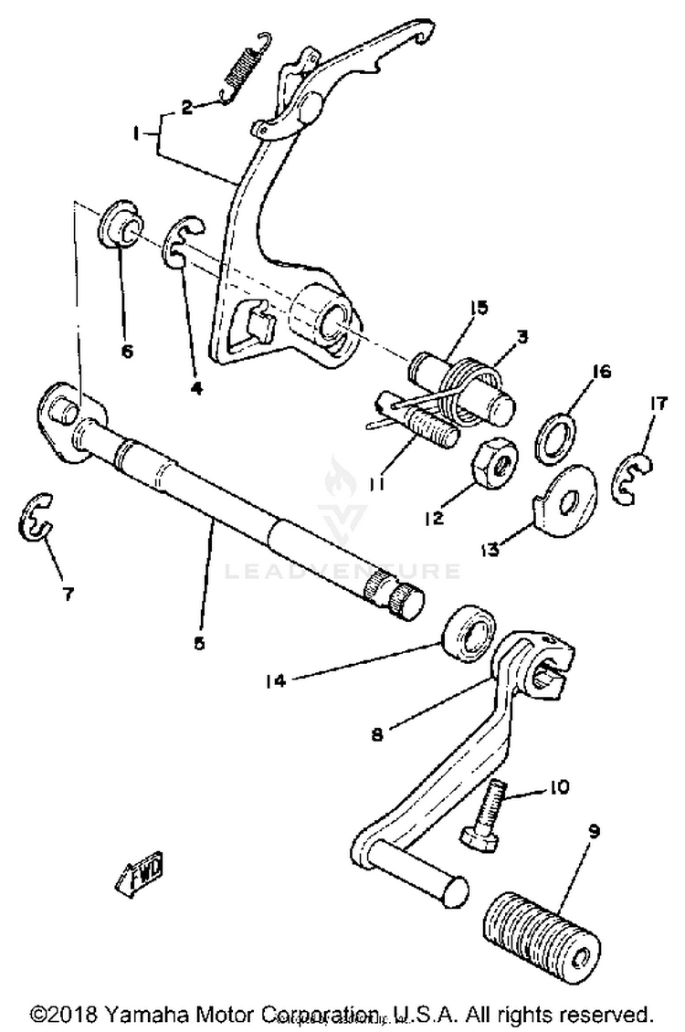 Shift Shaft - Pedal Schematic