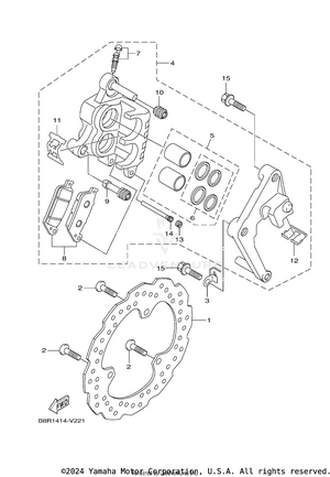 Front Brake Caliper Schematic