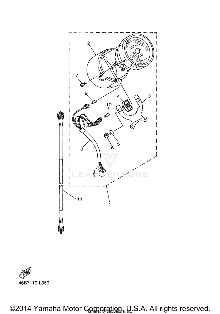 Meter V STAR 250 - XV250FCB - 2015 Schematic
