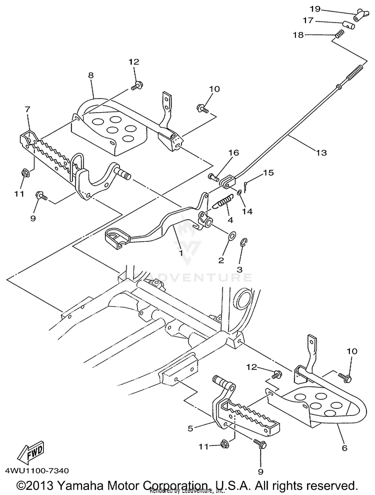 Stand Footrest Schematic