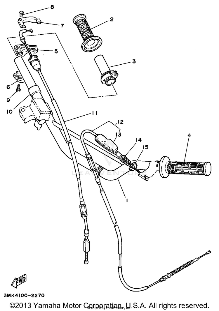 Steering Handle - Cable Schematic