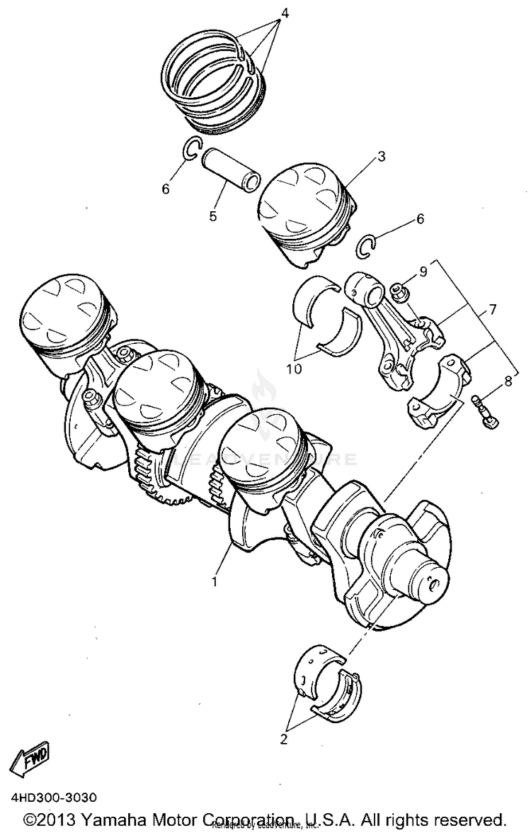 Crankshaft Piston Schematic