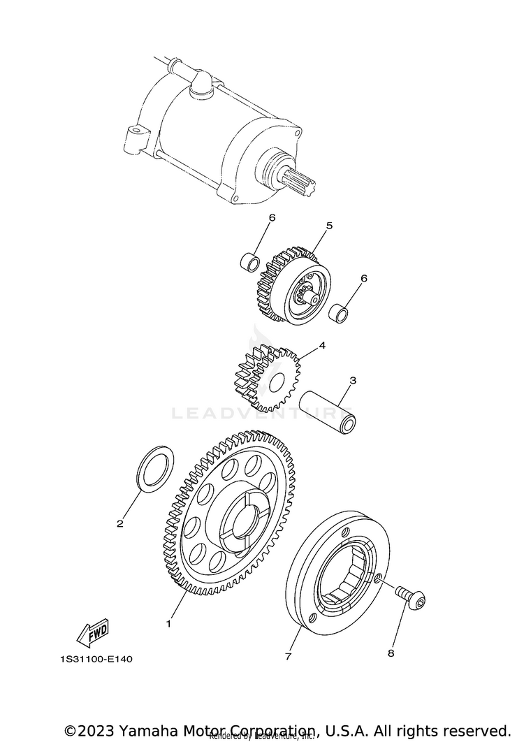 Starter RAPTOR 700R SE CAL - YFM70RCCRB - 2024 Schematic