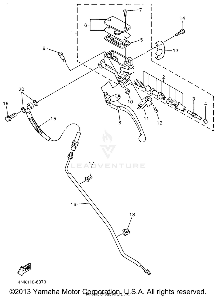 Front Master Cylinder 2 Schematic