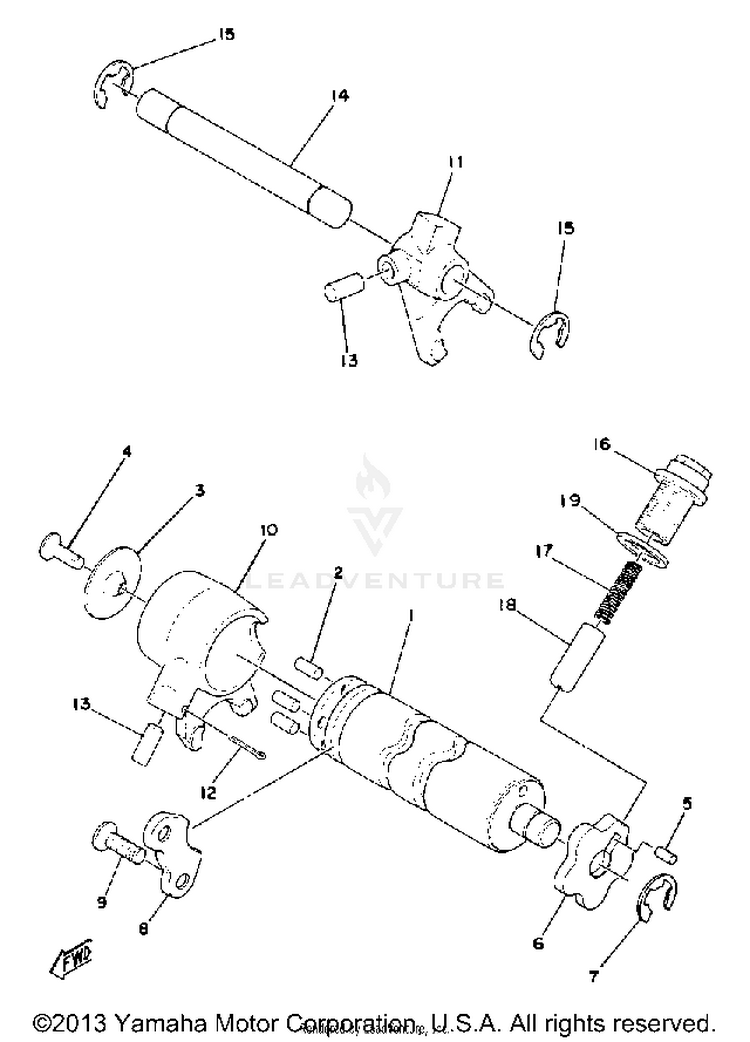 Shift Cam-Fork Schematic