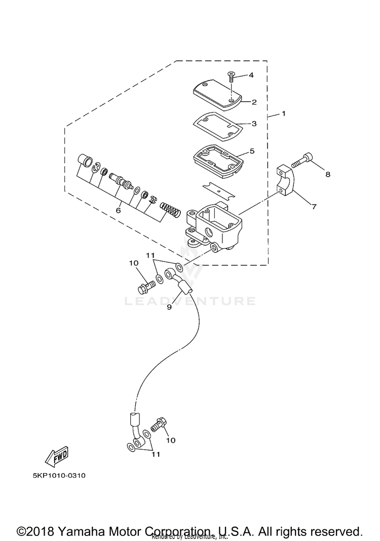 Front Master Cylinder Schematic