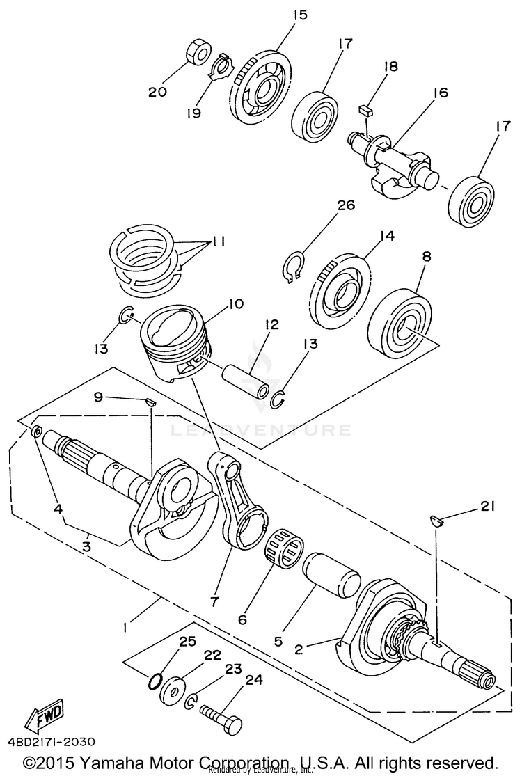 Crankshaft Piston Schematic