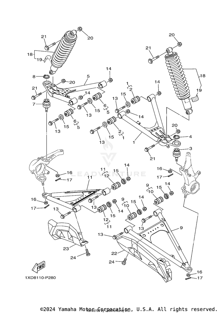 Front Suspension & Wheel Schematic