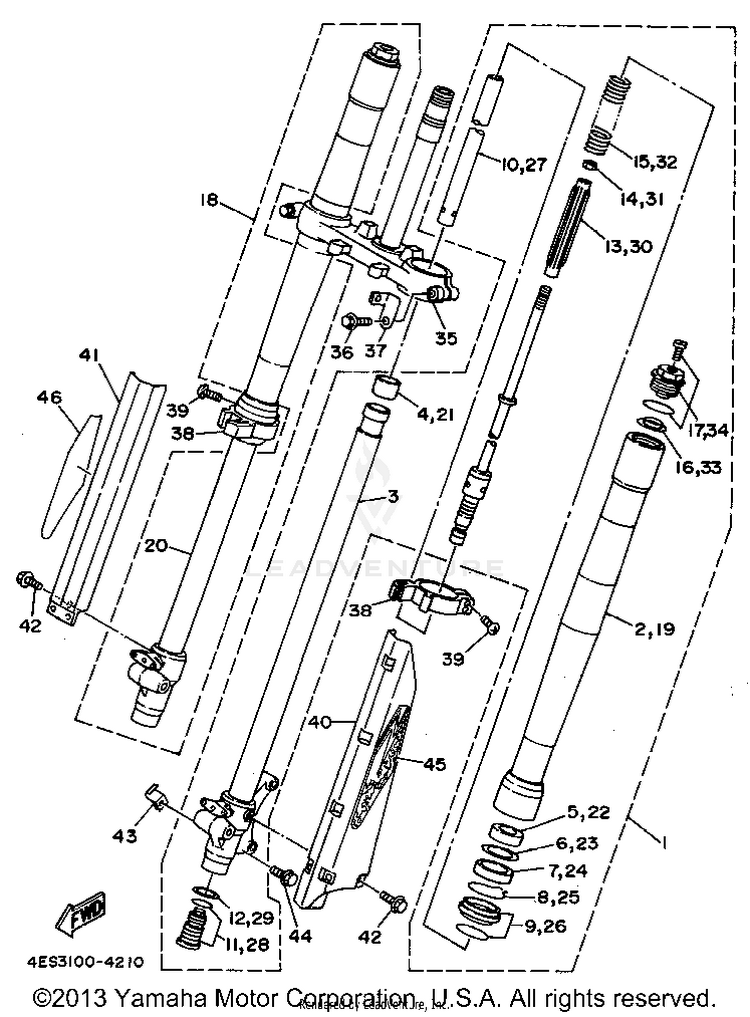 Front Fork Schematic