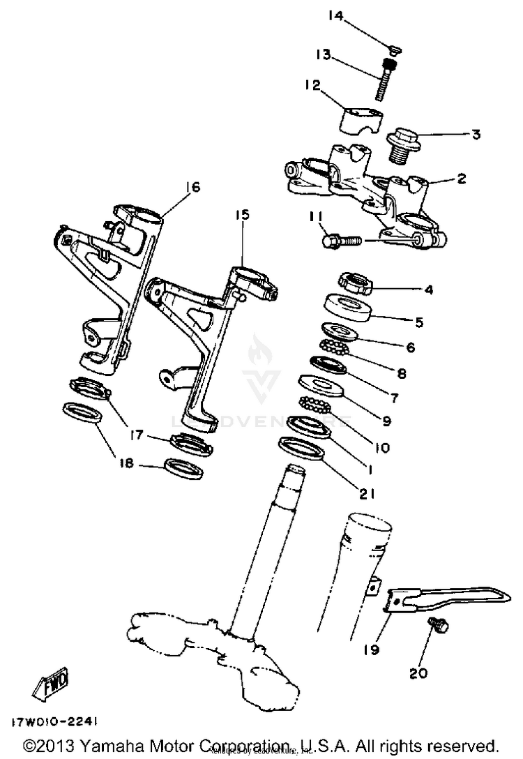 Steering ENDURO - DT50A - 1990 Schematic