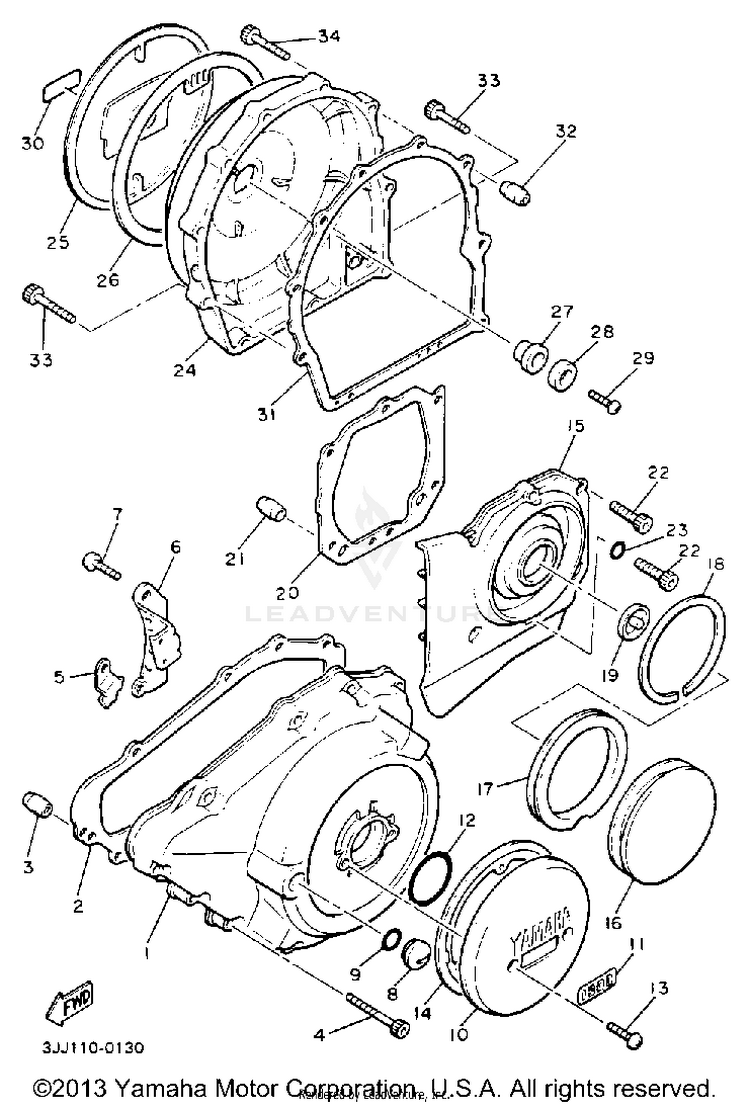 Crankcase Cover 1 Schematic