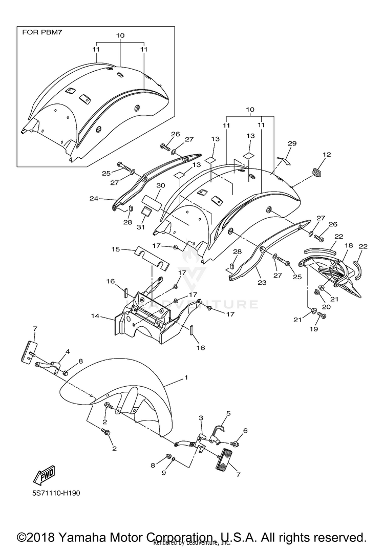 Fender V STAR 950 - XVS95YCL - 2009 Schematic