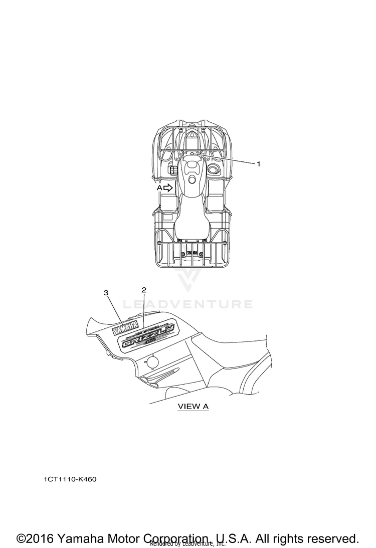 Graphics GRIZZLY 450 EPS 4WD - YFM45FGPAG - 2011 Schematic