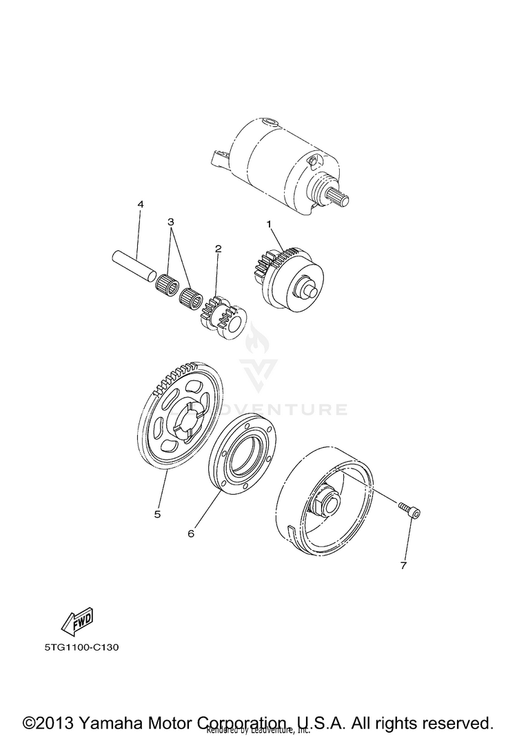 Starter YFZ450 - YFZ450T - 2005 Schematic