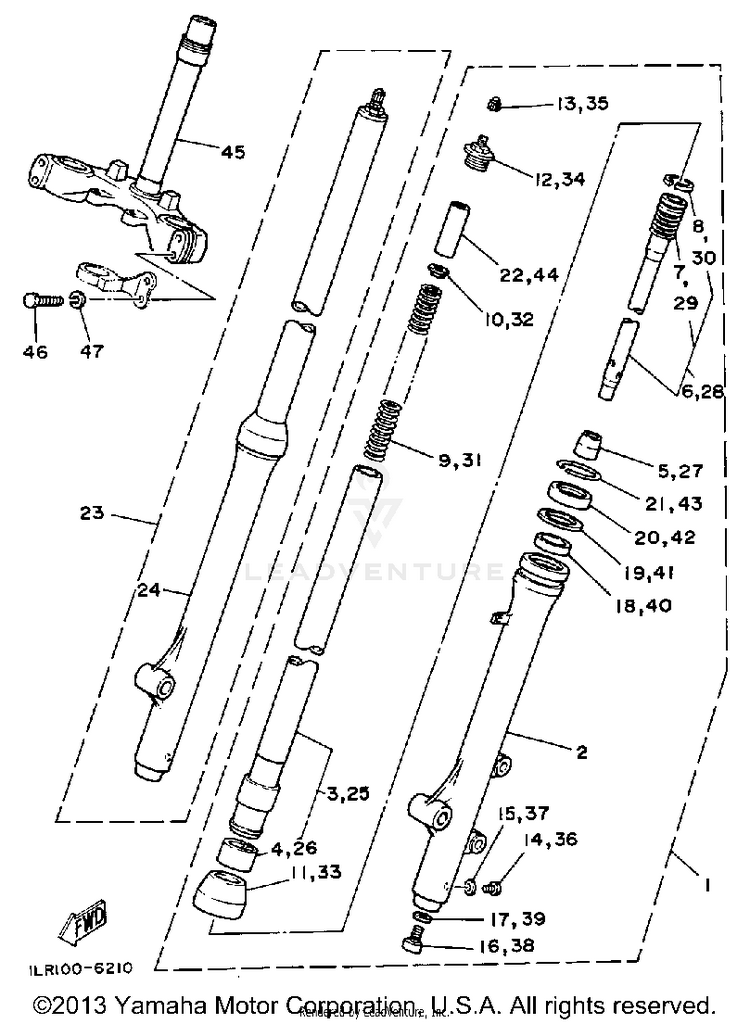 Front Fork Schematic