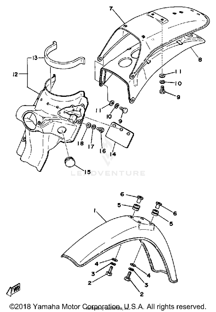 Front Fender Rear Fender Schematic
