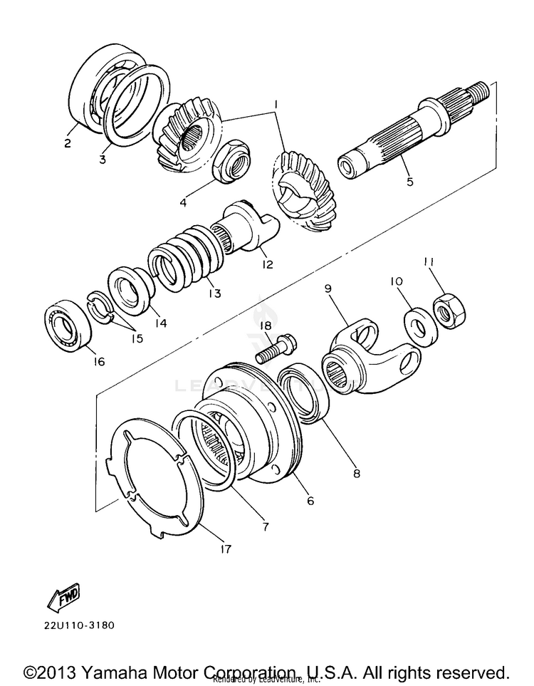 Middle Drive Gear Schematic