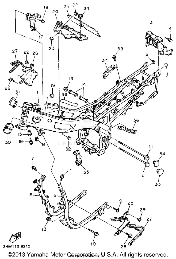 Frame FZR600RAC - 1990 Schematic