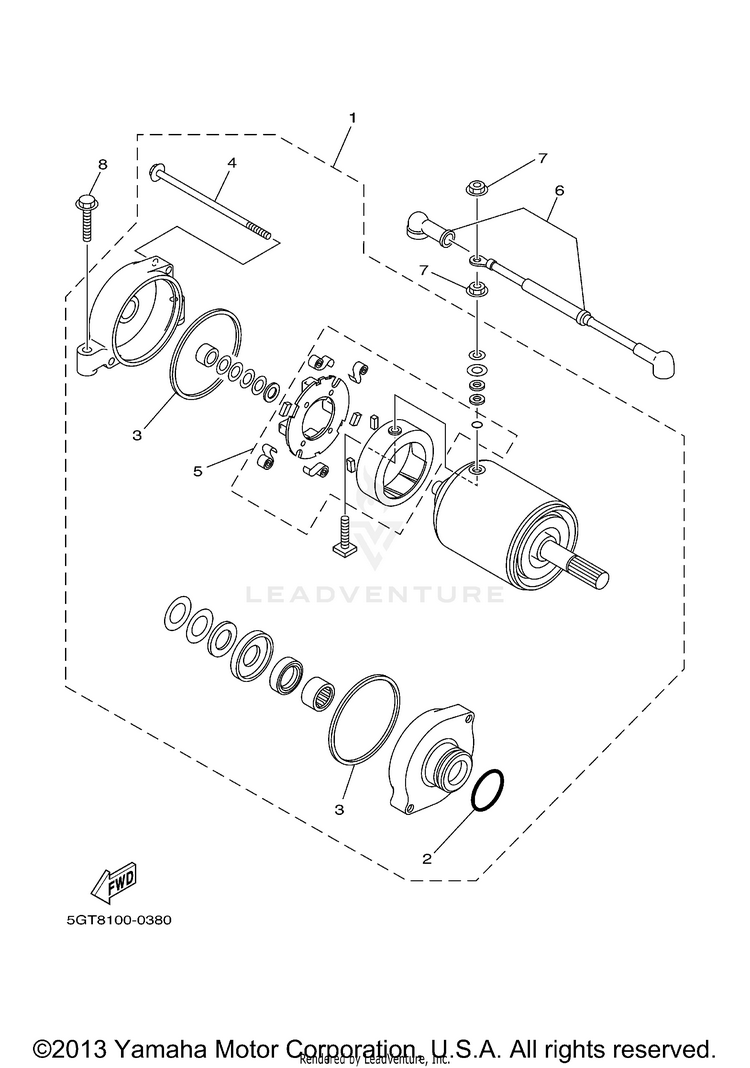 Starting Motor GRIZZLY YFM600FHN GRIZZLY REALTREE HUNTER - YFM600FHN - 2001 Schematic