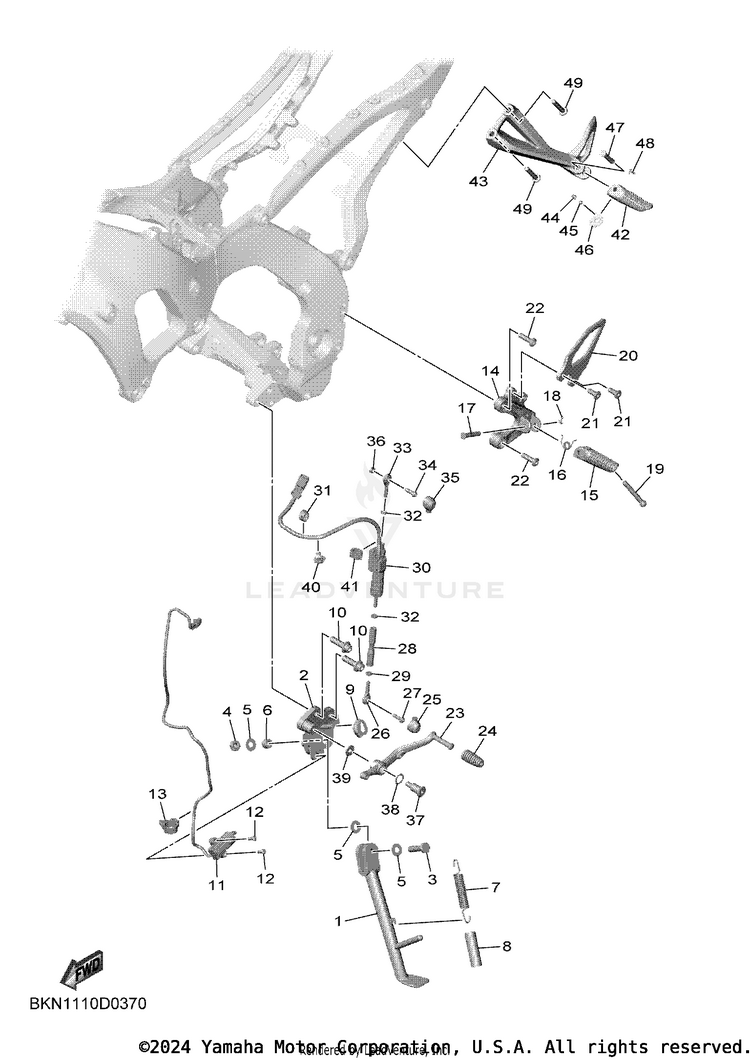 Stand & Footrest Schematic