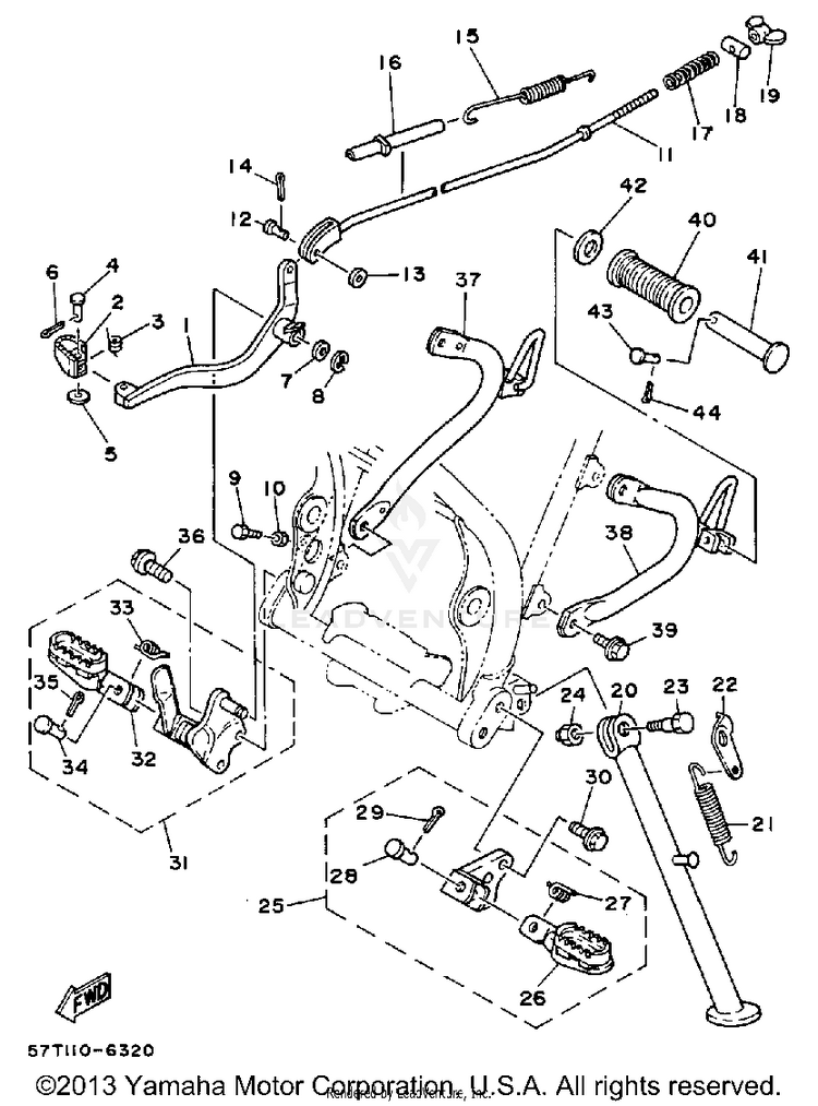 Stand - Footrest Schematic