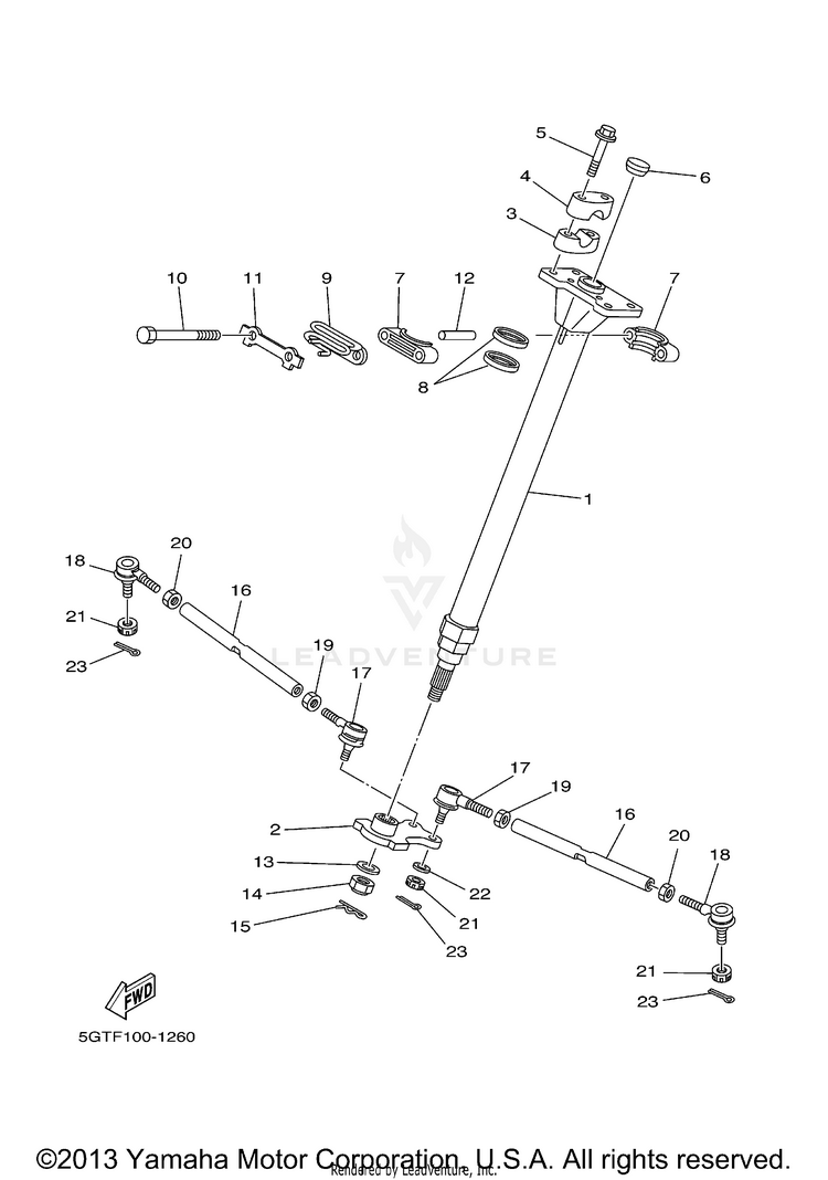 Steering GRIZZLY YFM600FHN GRIZZLY REALTREE HUNTER - YFM600FHN - 2001 Schematic