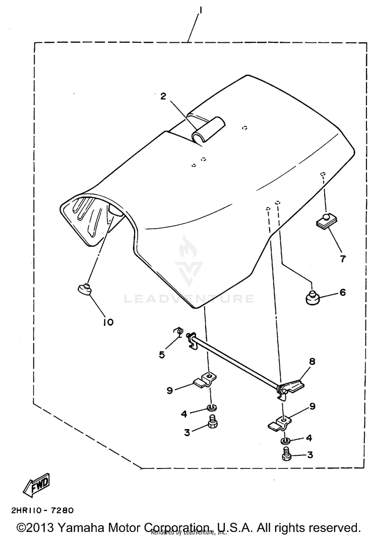 Seat KODIAK 4WD - YFM400FWF - 1994 Schematic
