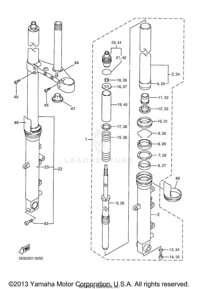 Front Fork Schematic