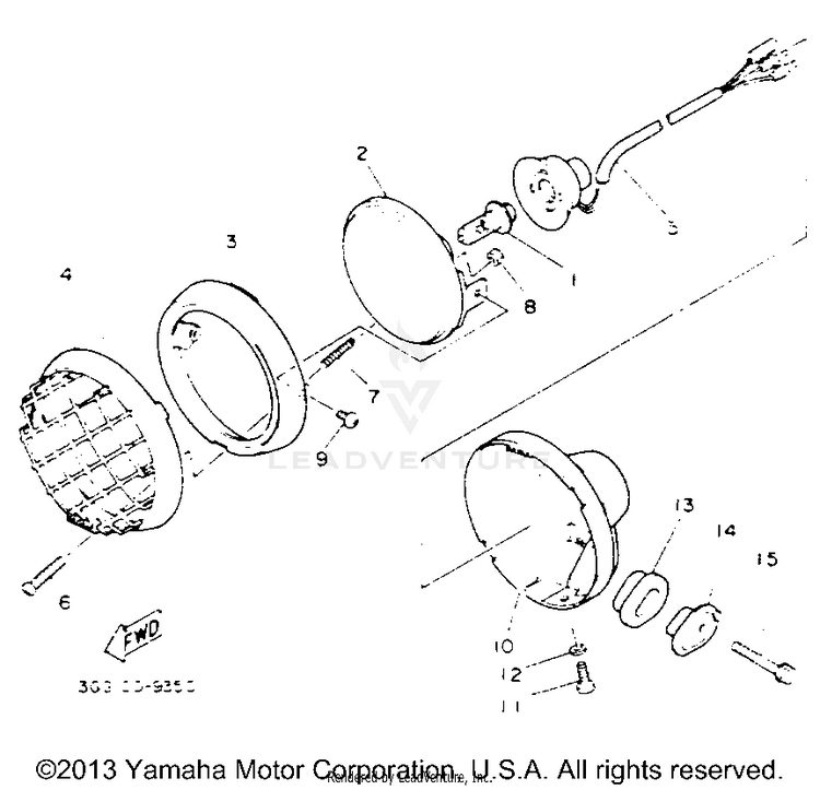 Headlight BANSHEE - YFZ350E_MN - 1993 Schematic