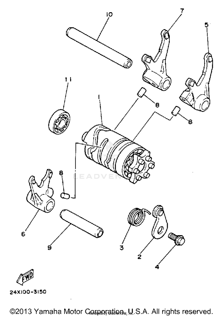 Shift Cam-Fork Schematic