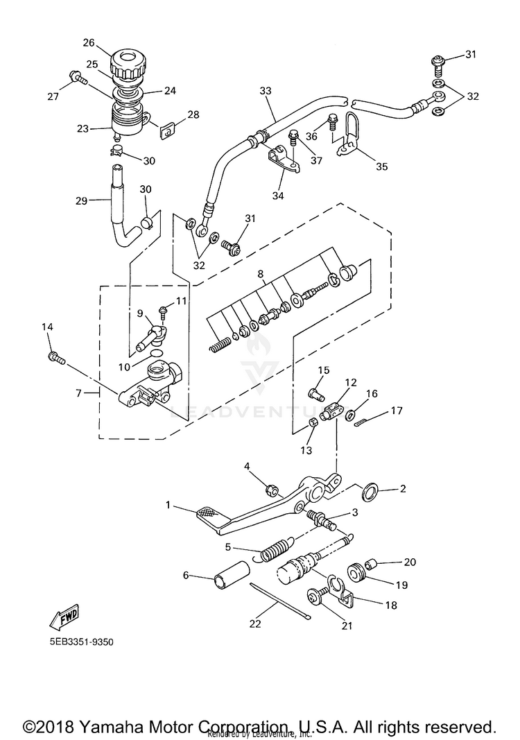 Rear Master Cylinder Schematic