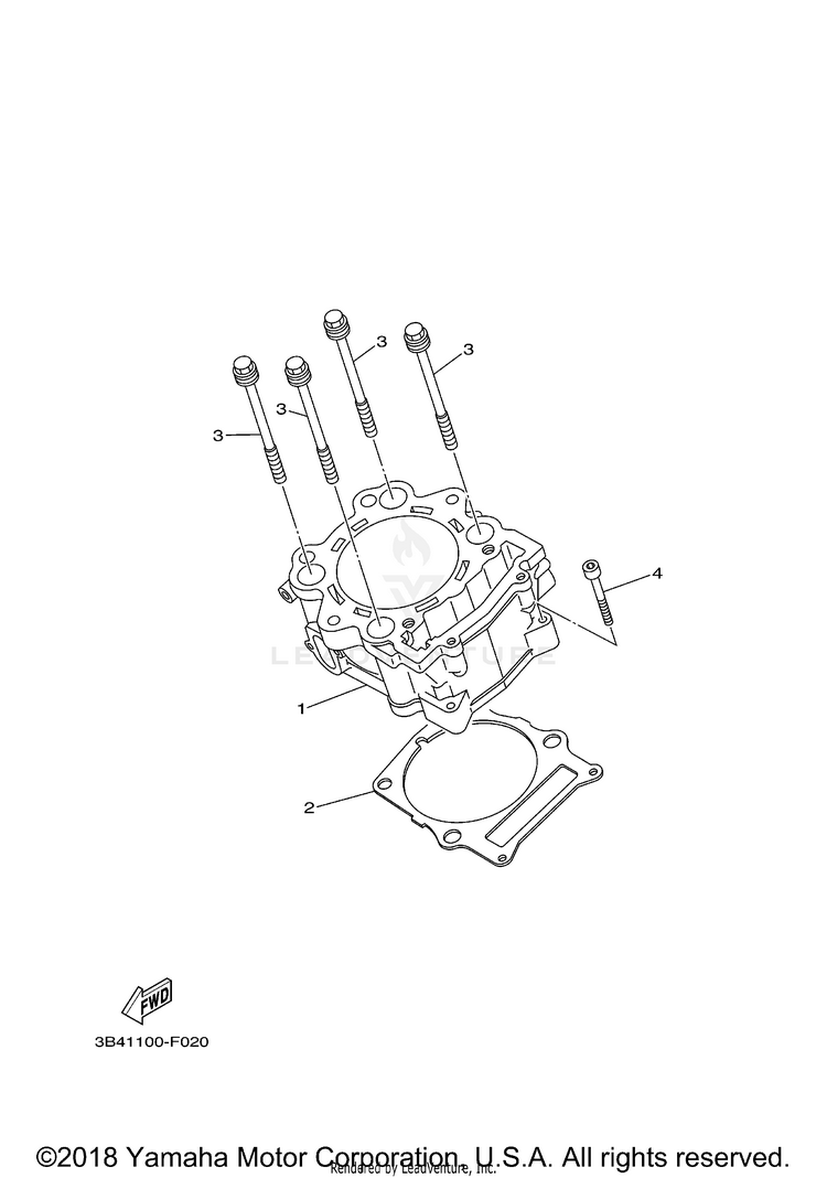 Cylinder GRIZZLY EPS 4WD SPEC - YFM70GPLKL - 2019 Schematic