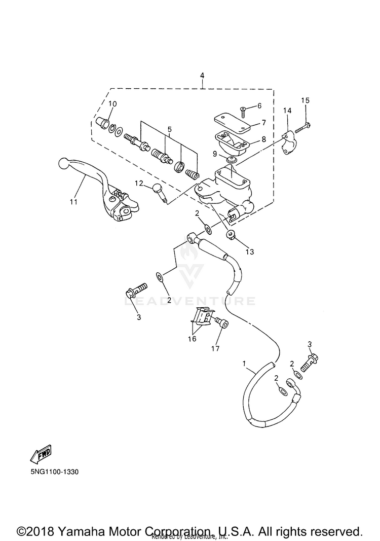 Front Master Cylinder Schematic