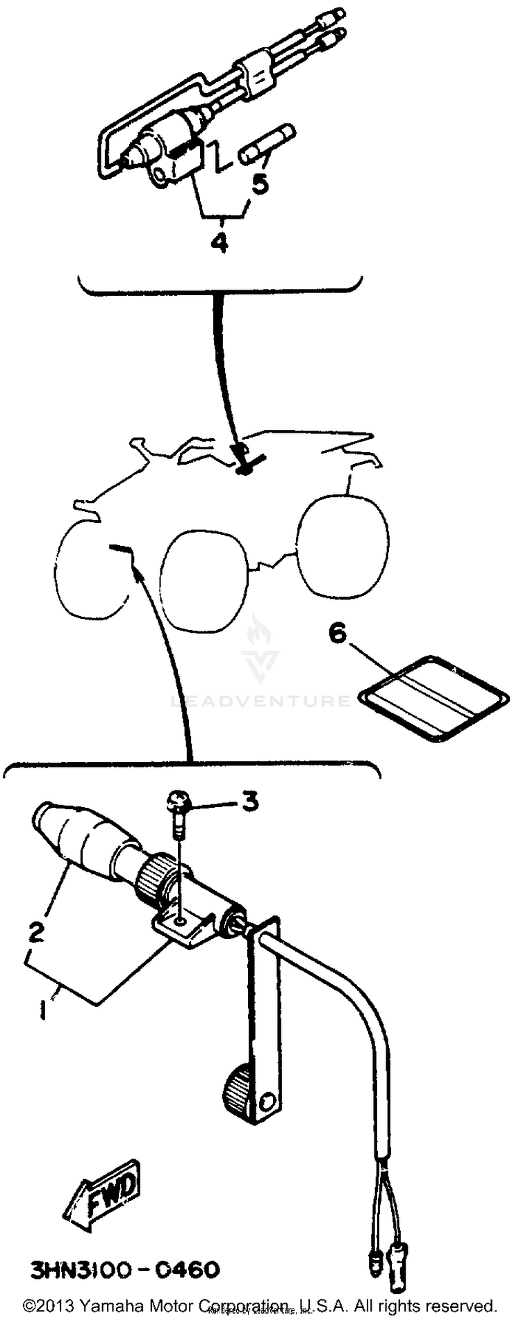 Electrical 2 (Alternate Parts) BIG BEAR 4WD - YFM350FWD_ - 1992 Schematic