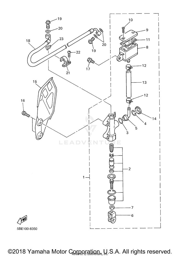 Rear Master Cylinder Schematic