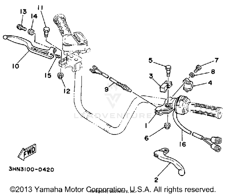 Handle Switch-Lever Schematic